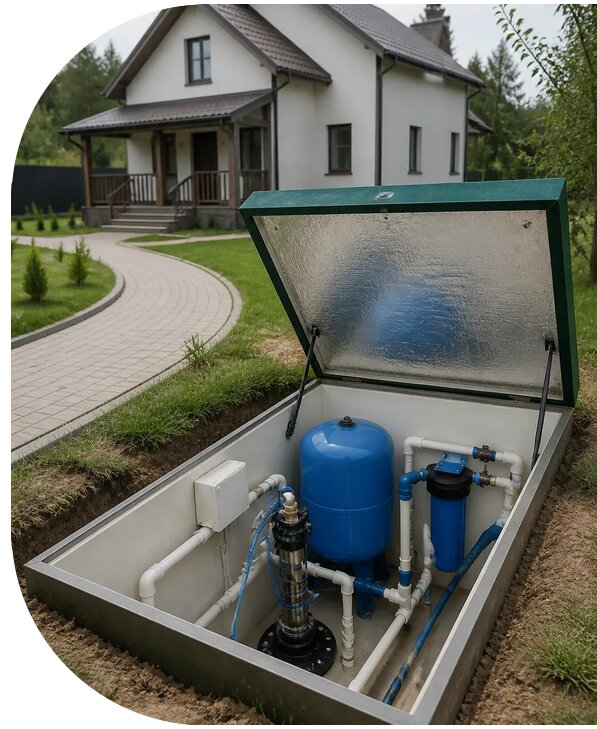 Автономное водоснабжение дома в Альметьевске от 155700 р. | АПаруса-Льм